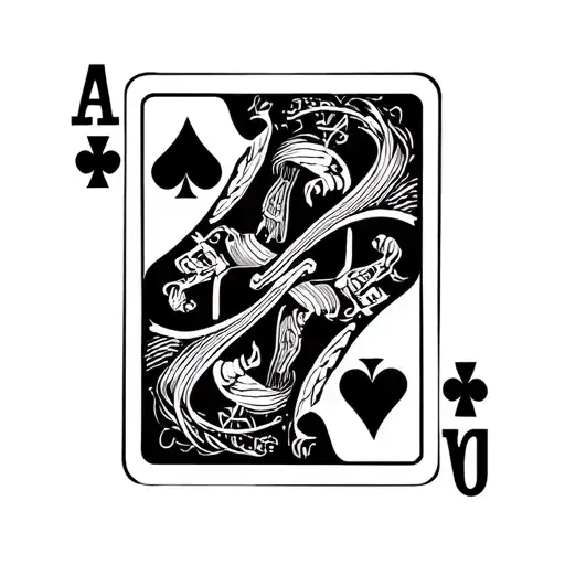 Play Card With Four Different Symbols In The Corners