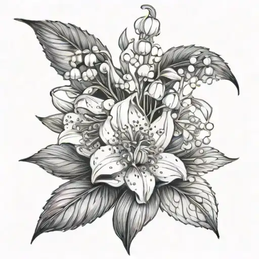 Lily Of The Valley And Marigold Flower