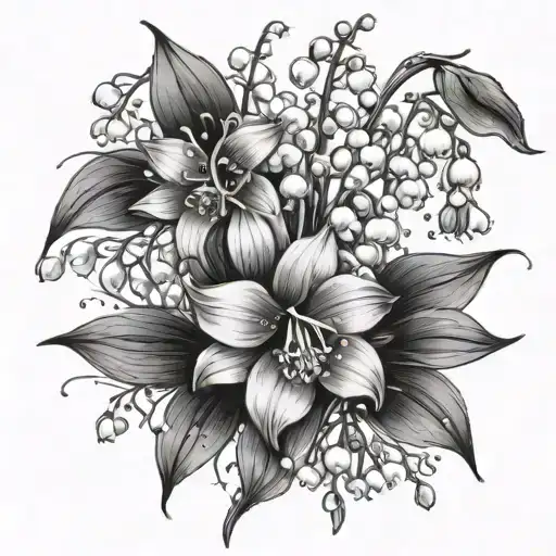 Lily Of The Valley And Cosmo Flowers