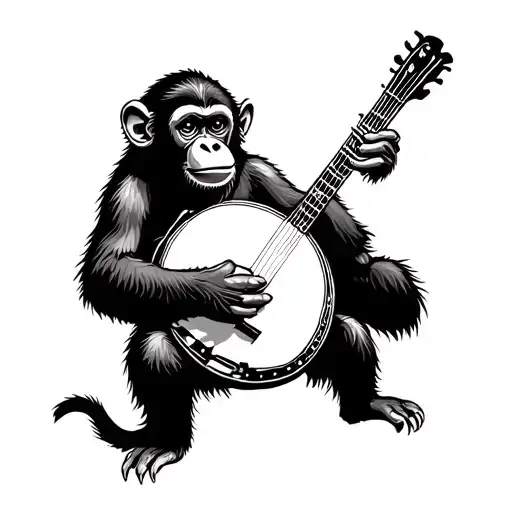 Monkey Playing Banjo