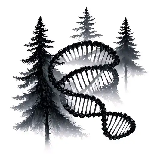 Dna Strand Made From Trees