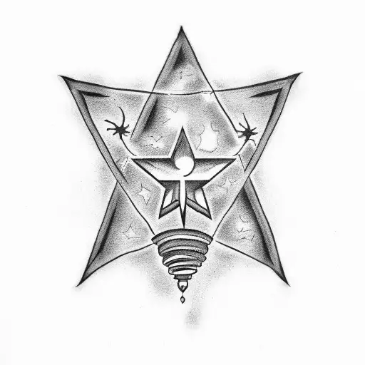 A Lone Star With Fire