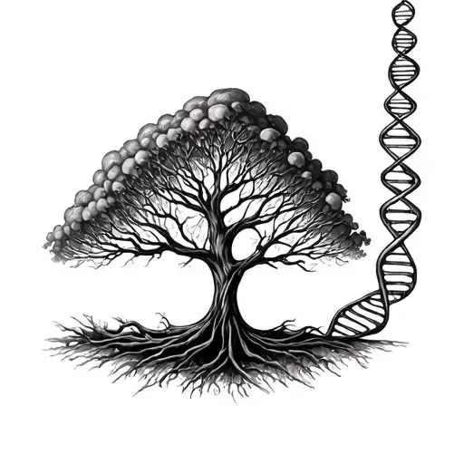 Tree Made From A Dna Strand