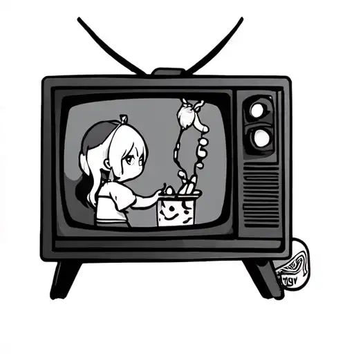 Doughter Watch Tv Cartoon Neo