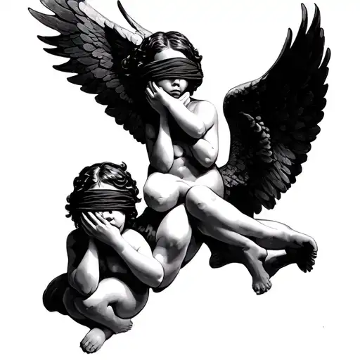 See No Evil Hear No Evil Speak No Evil Angels 1St Has Blindfold 2Nd Covers Ears 3Rd Covers Mouth