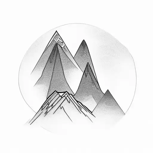 Hourglass And Mountains