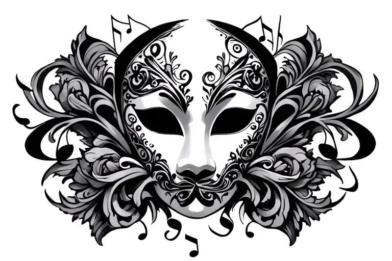 Venetian Mask Music Notes