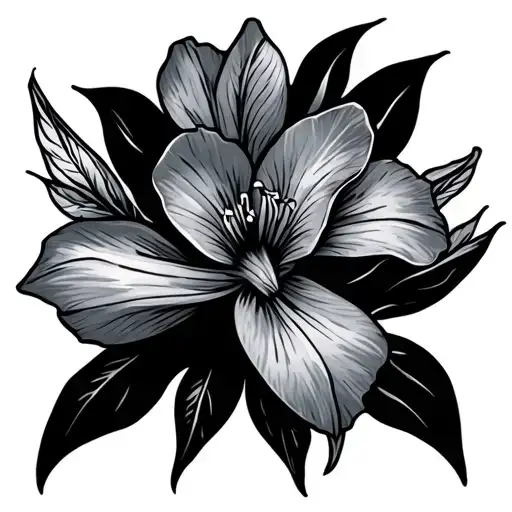 Freesia With Cancer Ribbon