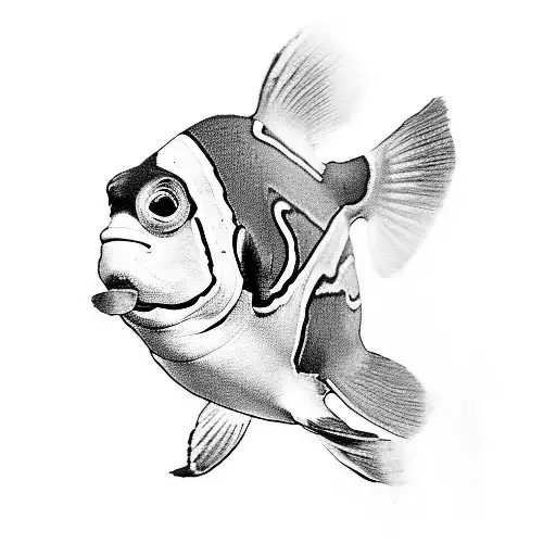 Clown Fish Surrounded By Black Birds With The Band Arctic Monkeys