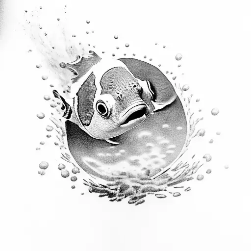 Clown Fish Surrounded By Black Crows