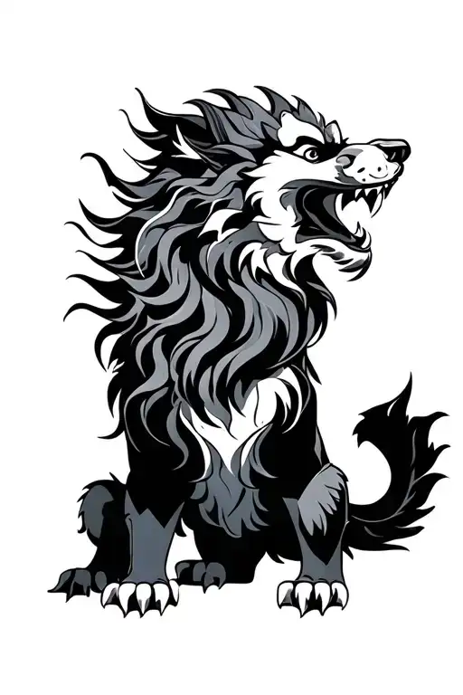 Japanese Lion Dog Dragon