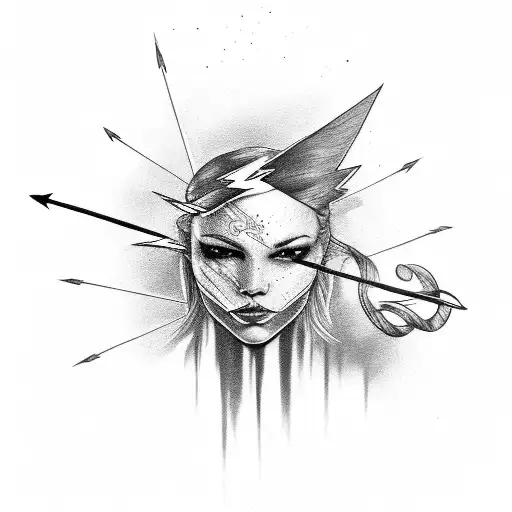 Lightning Crossed By An Arrow