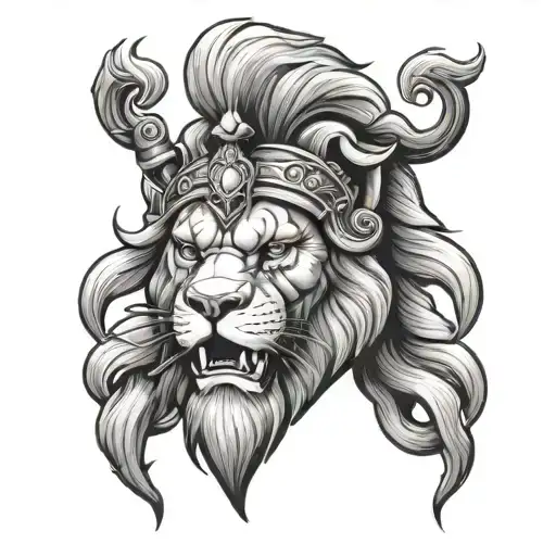 Lion Spartan Warrior