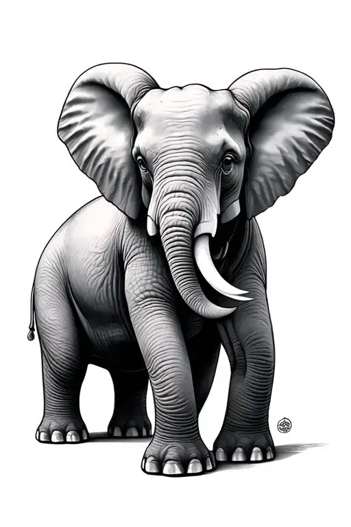 Elephant With Kaws X Picasso