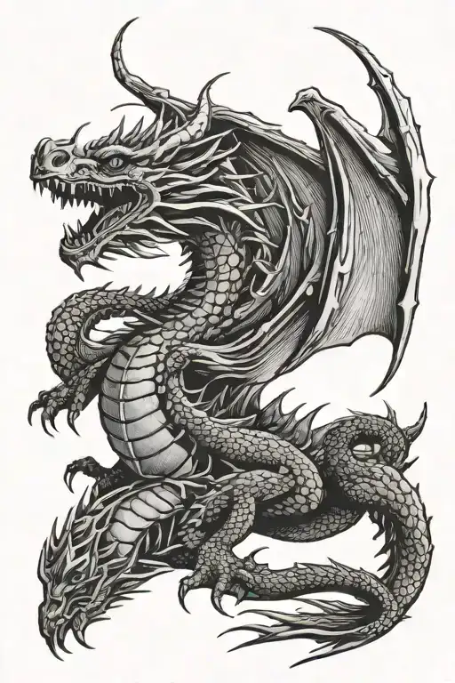Black Dragon Flying