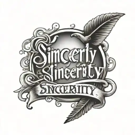 Sincerity Lettering With Font Incorporating Zippers