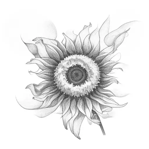 A Sunflower Blooming Amidst A Field Of Lavender