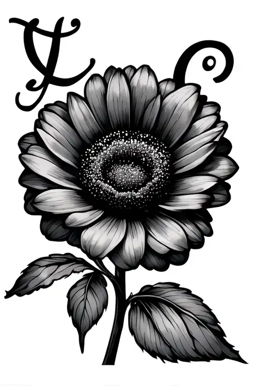 Fine Line Spine Tattoo Of Flower With Stem That Spells Out Love Yourz