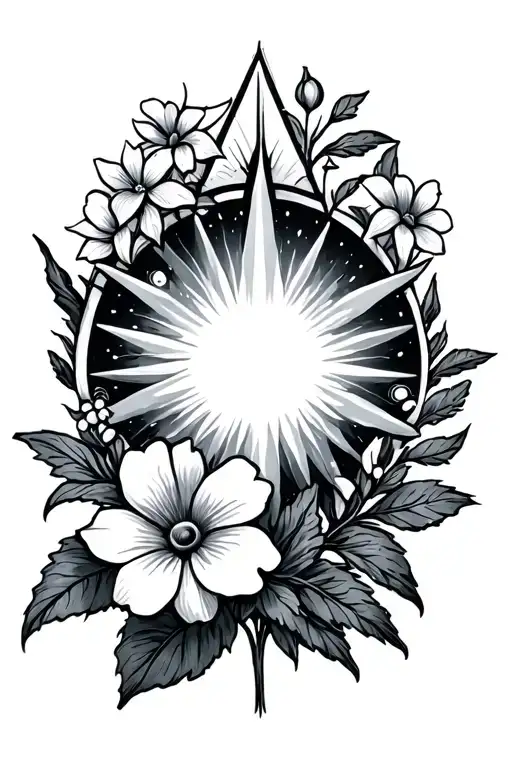 North Star And Flower