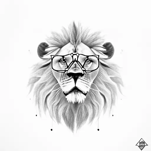Lion With Glasses