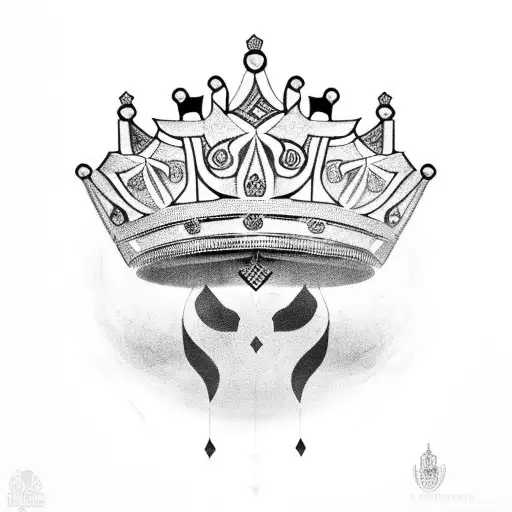 An Intricately Designed Crown With African Symbols And Patterns