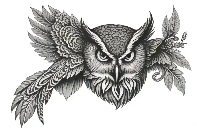 Owl On Right Arm Cuff