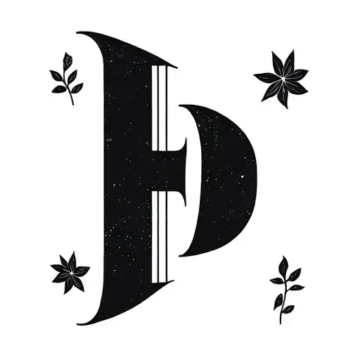 L And H Minimalist Letters Fine Line