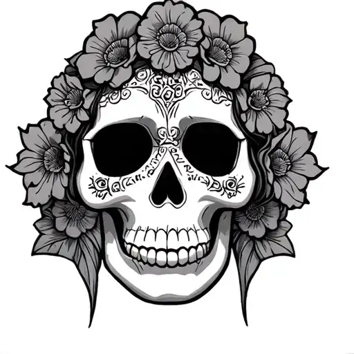 Mexican Skull With Daniela In It