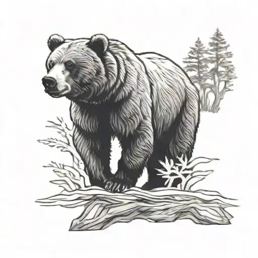 Grizzly Bear Looking