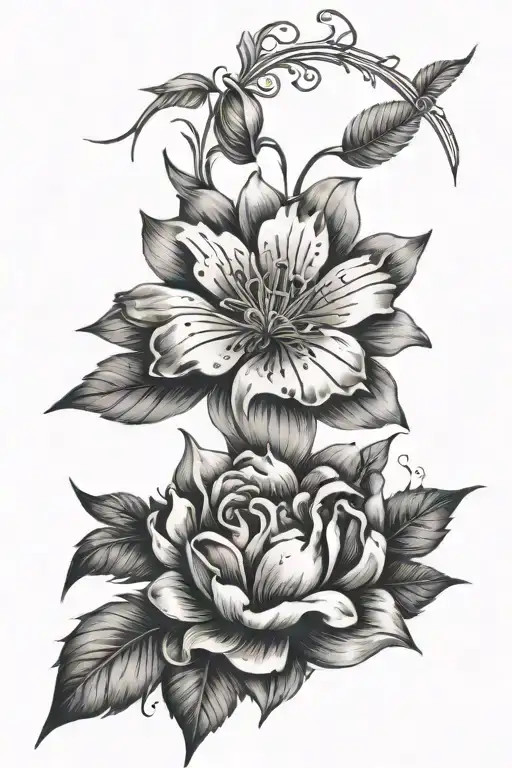 Roman Numeral And Flower
