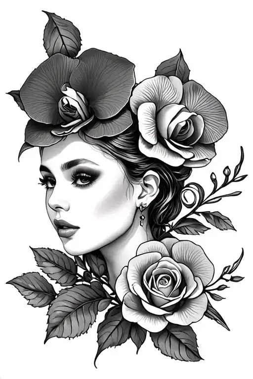 Roses Orchid And Say Mayra On It