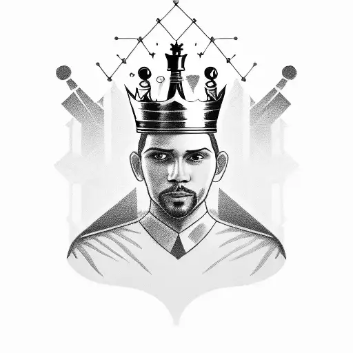 A Chess King Wearing A Crown