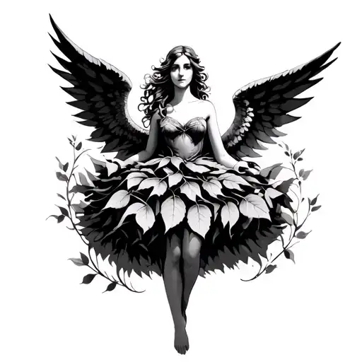 Angel In A Leaf Dress