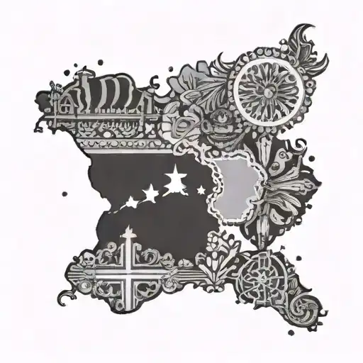 Austria And New Zealand Countty Shape For A Person Who Is Connected To Both Country's