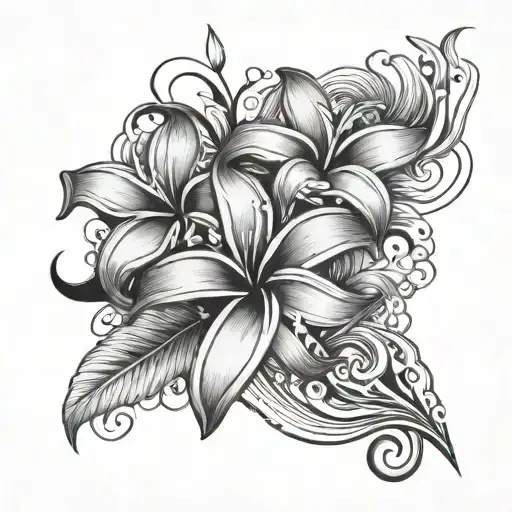 Plumeria Ocean Waves