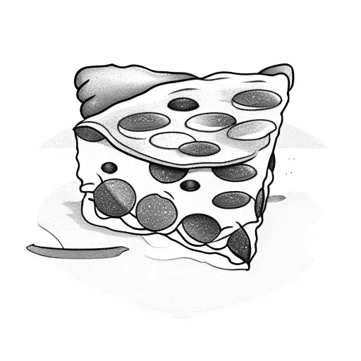 A Slice Of Pizza With A Rainbow Topping