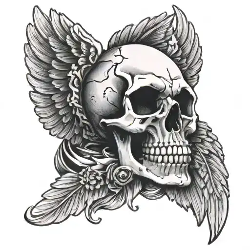 Skull With Wings