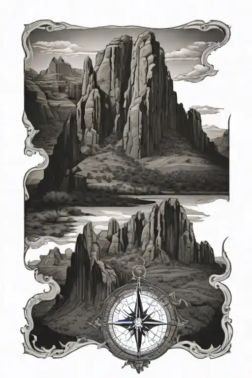 Cathedral Rock Arizona C J N Hidden Compass