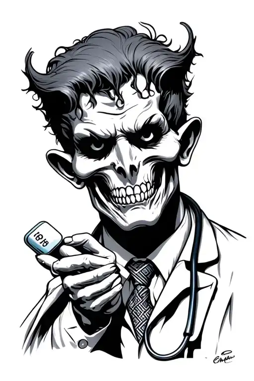 Evil Doctor Giving You A Pill