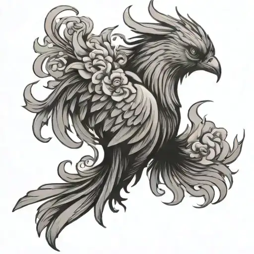 Sablier Phoenix Bird Rose