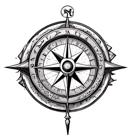 Compass And Leo Zodiac Sign