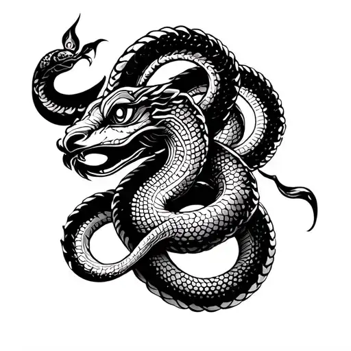 Trishul And Snake Hindu