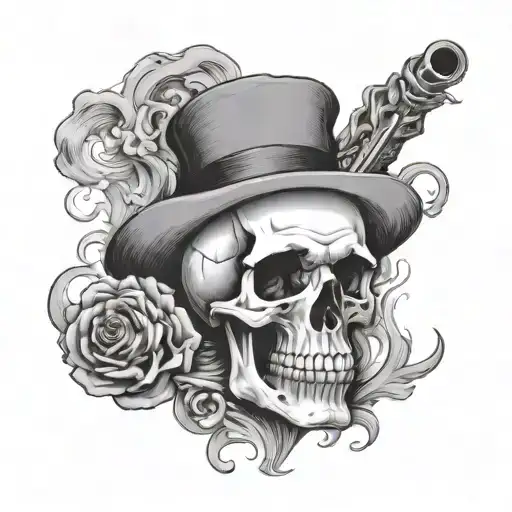 Skull With Smoke Coming
