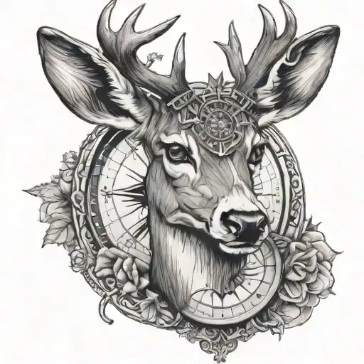 Deer With Compass