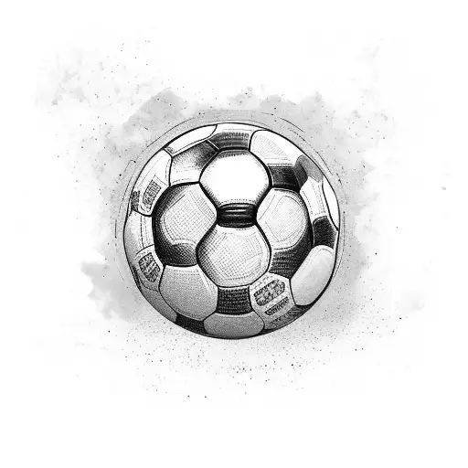 A Soccer Ball Morphing Into Scooby-doo's Face With A Black-grey Style