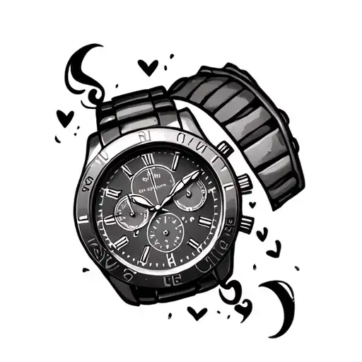 Watch Face Tattoo With Kids Names