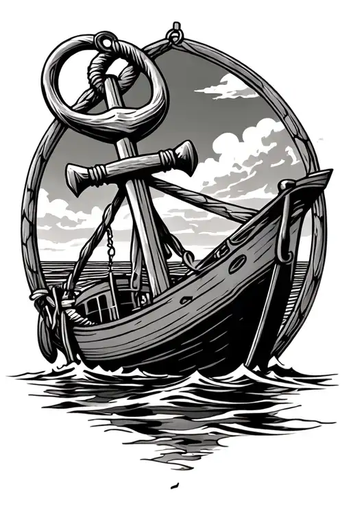 Fisherman Boat Anchor Hanging