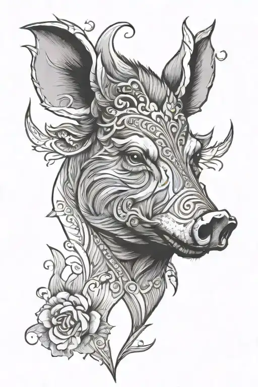 Wild Boar Hog Head