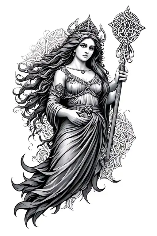 Goddess Of Ireland Celtic Style