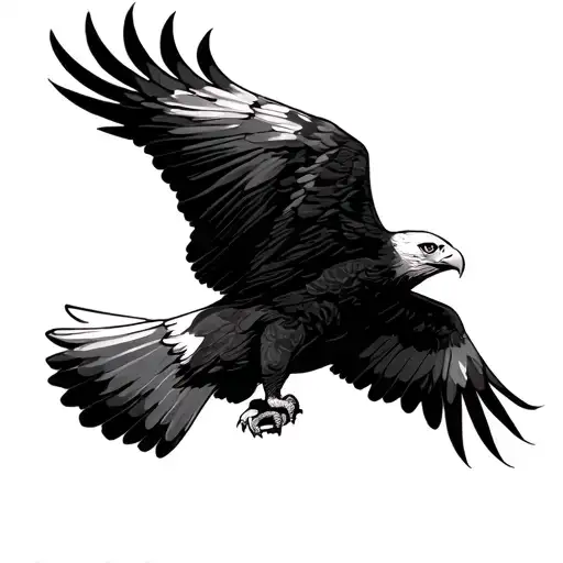 Eagle Flying Away